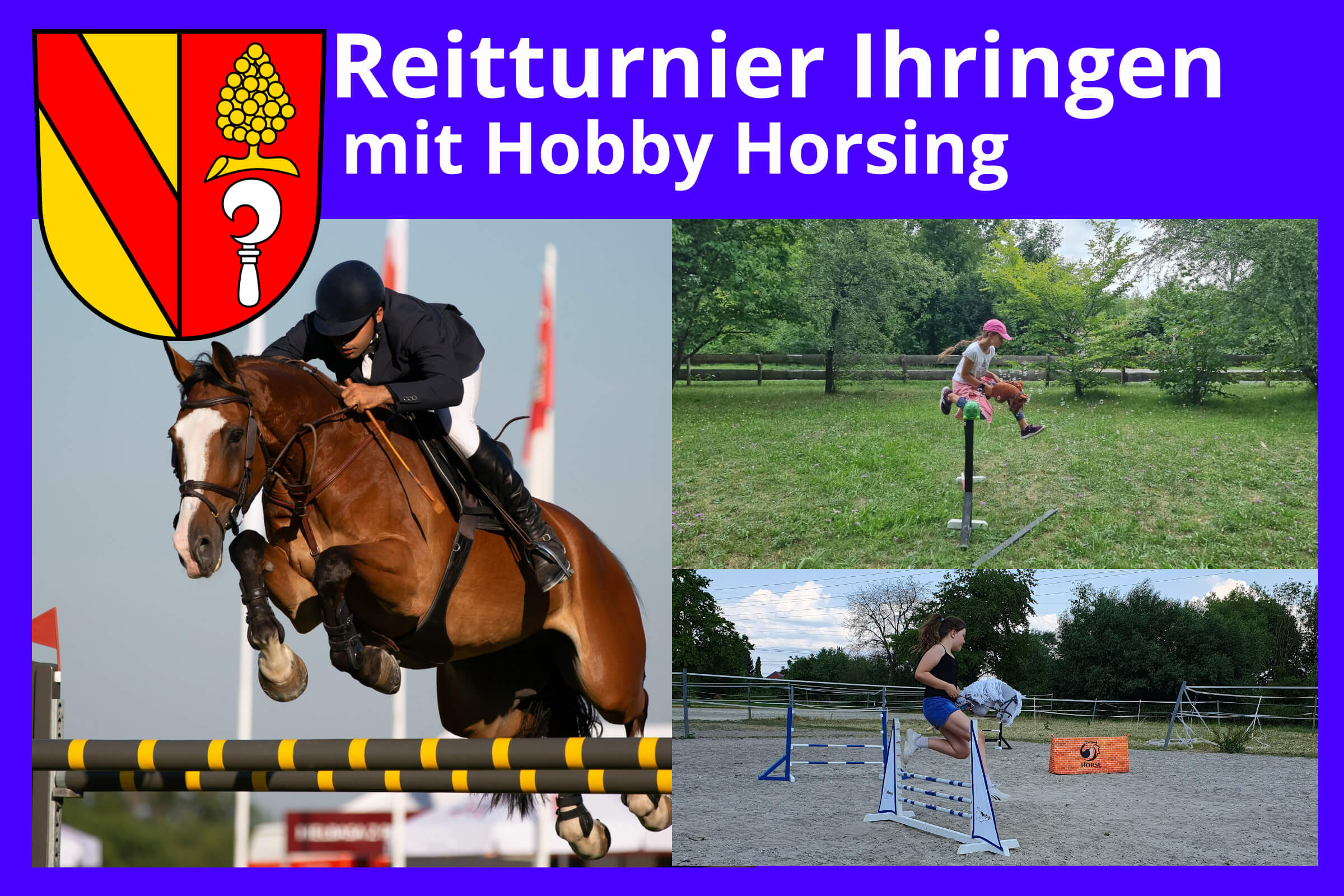 Werbebanner für das Hobby Horsing-Turnier am 08.10.2023 in Ihringen